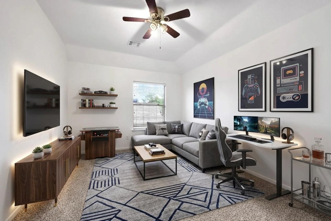 9606 Summer Run Houston, TX 77064 - Photo 32 of 41 Secondary bedroom converted into a secondary office and/or game room. Ample space, different room configurations