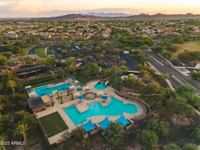 an aerial view of multiple house