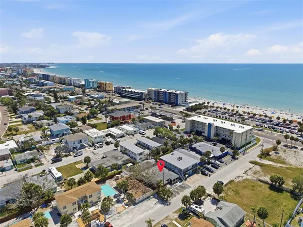 an aerial view of a city