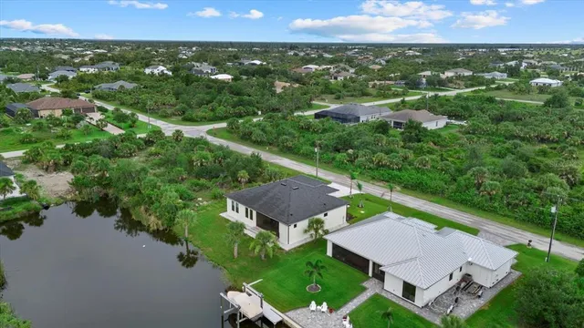 an aerial view of multiple house