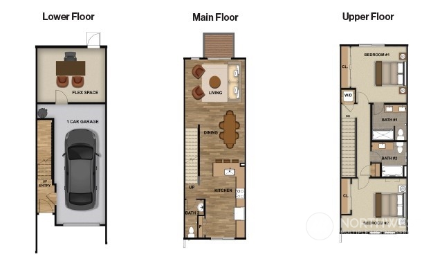 19524 16th Avenue Southeast, Unit B5 Bothell, WA 98012 - Photo 19 of 20 a picture of a floor plan