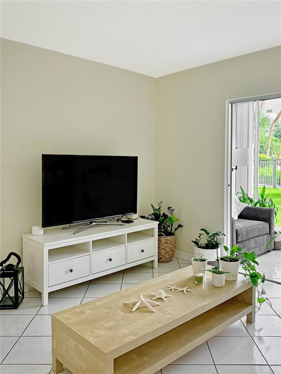 2350 Northeast 14th Street Causeway, Unit 108 Pompano Beach, FL 33062 - Photo 14 of 38 a living room with furniture and a flat screen tv