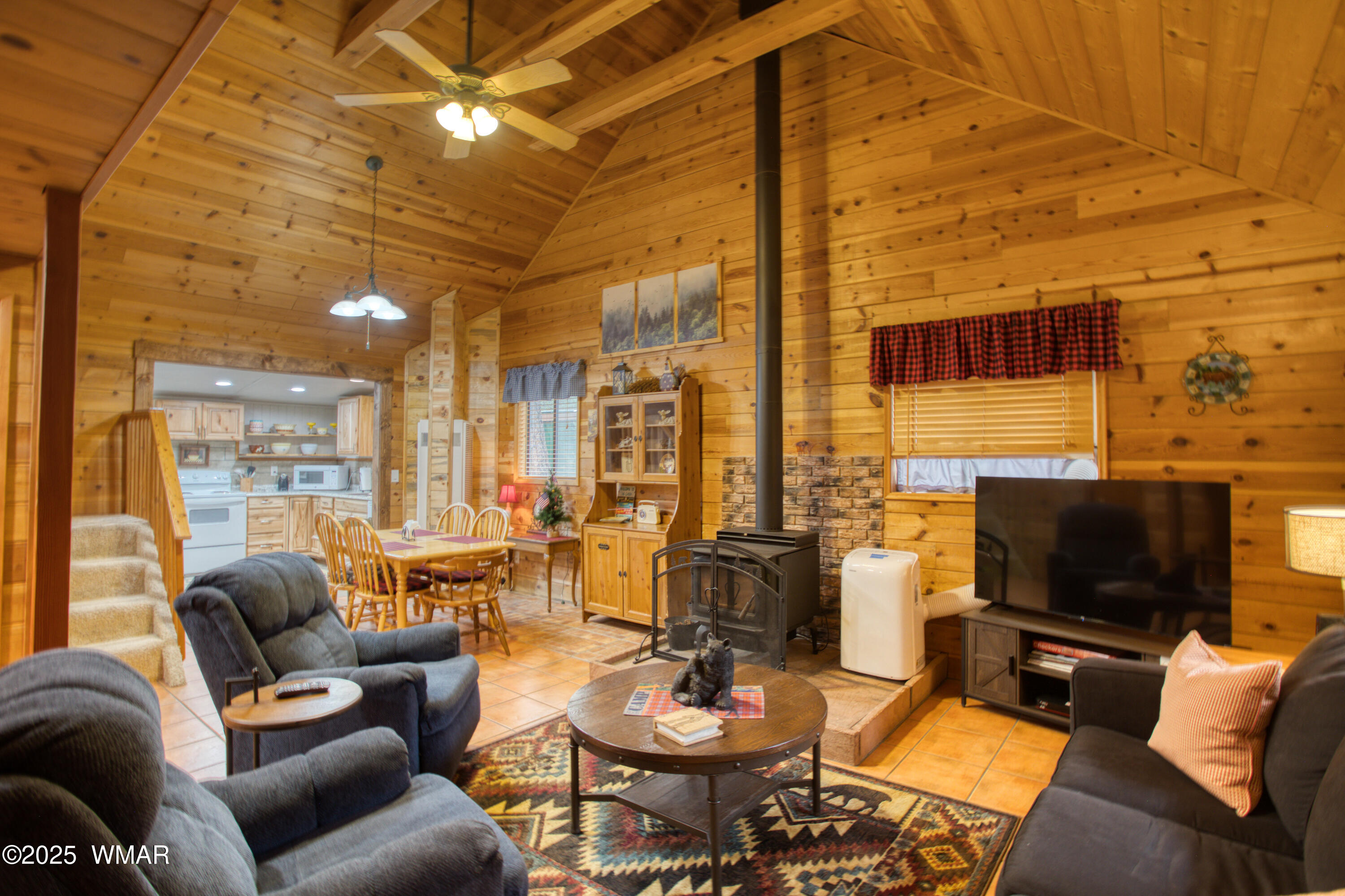 718 Eagle Loop Lakeside, AZ 85929 - Photo 5 of 36 Living Area with Woodstove