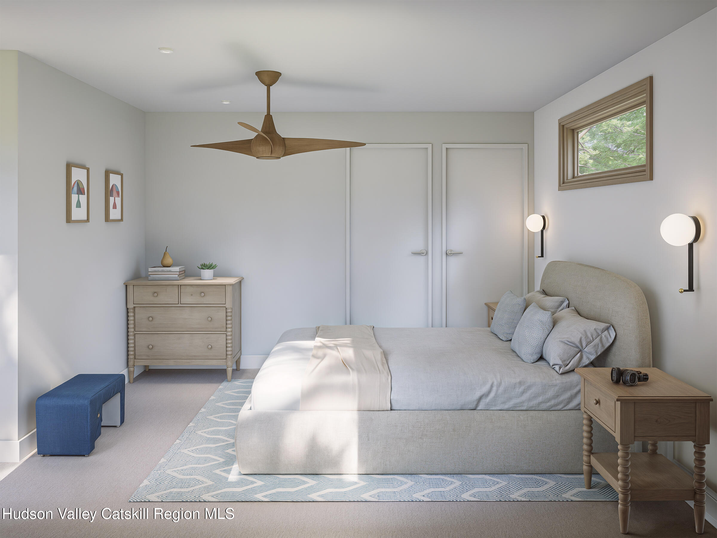 160 Birchall Road Wawarsing, NY 12428 - Photo 19 of 21 a bedroom with a bed and a couch