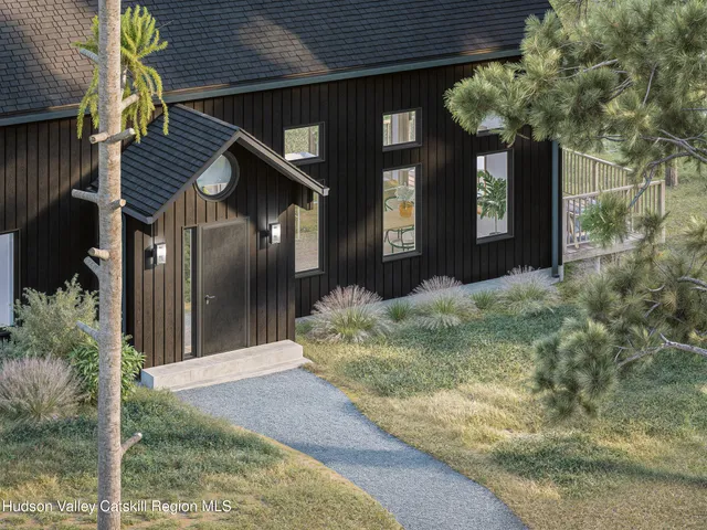 a front view of a house