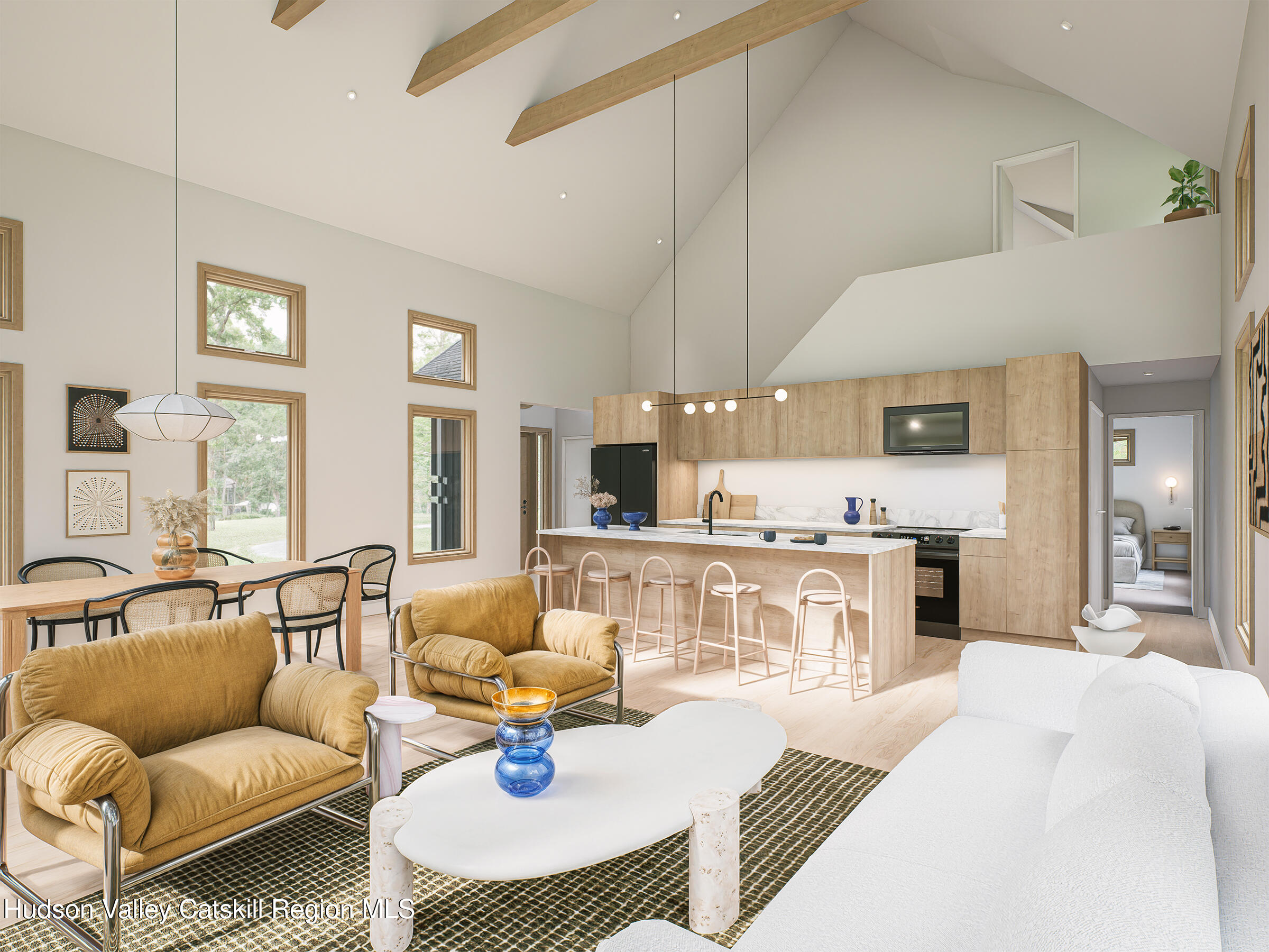 160 Birchall Road Wawarsing, NY 12428 - Photo 8 of 21 a living room with furniture and view of kitchen