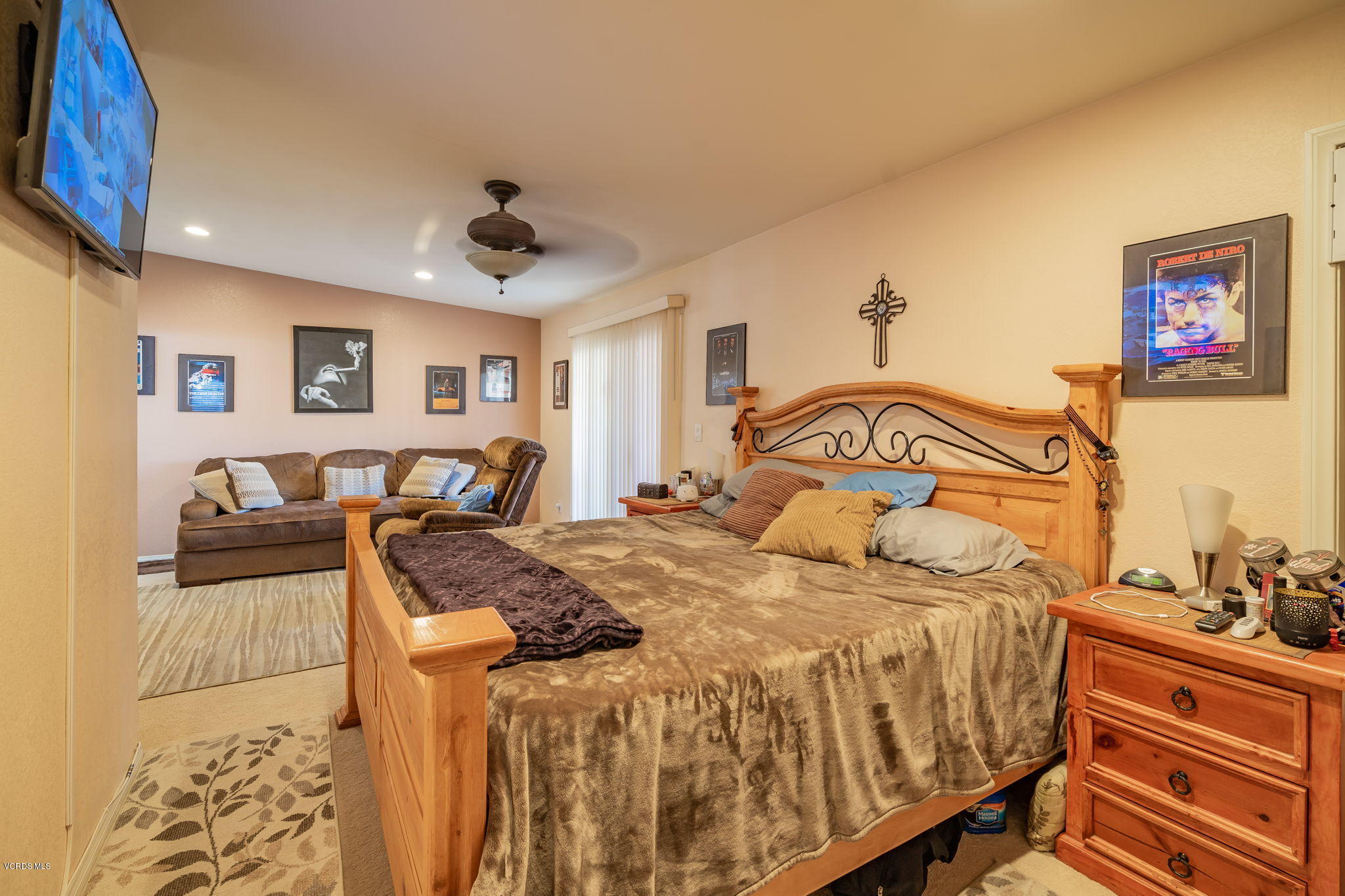 6116 Al Way Simi Valley, CA 93063 - Photo 27 of 55 a bedroom with a bed and wooden floor