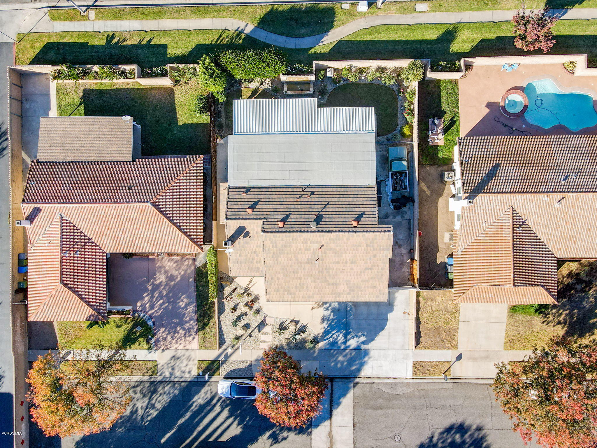 6116 Al Way Simi Valley, CA 93063 - Photo 50 of 55 an aerial view of a house with a yard