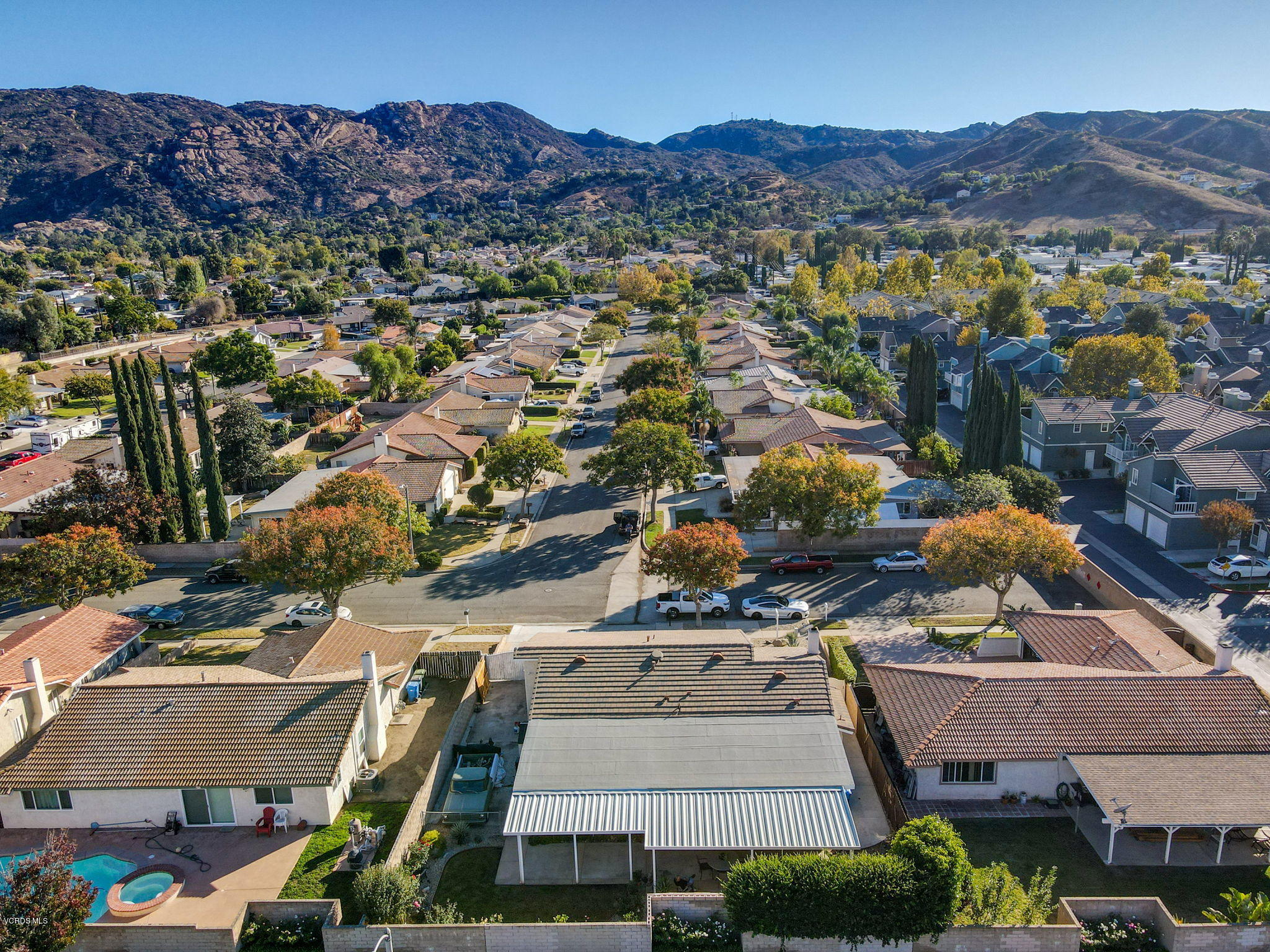 6116 Al Way Simi Valley, CA 93063 - Photo 52 of 55 an aerial view of residential houses and outdoor space