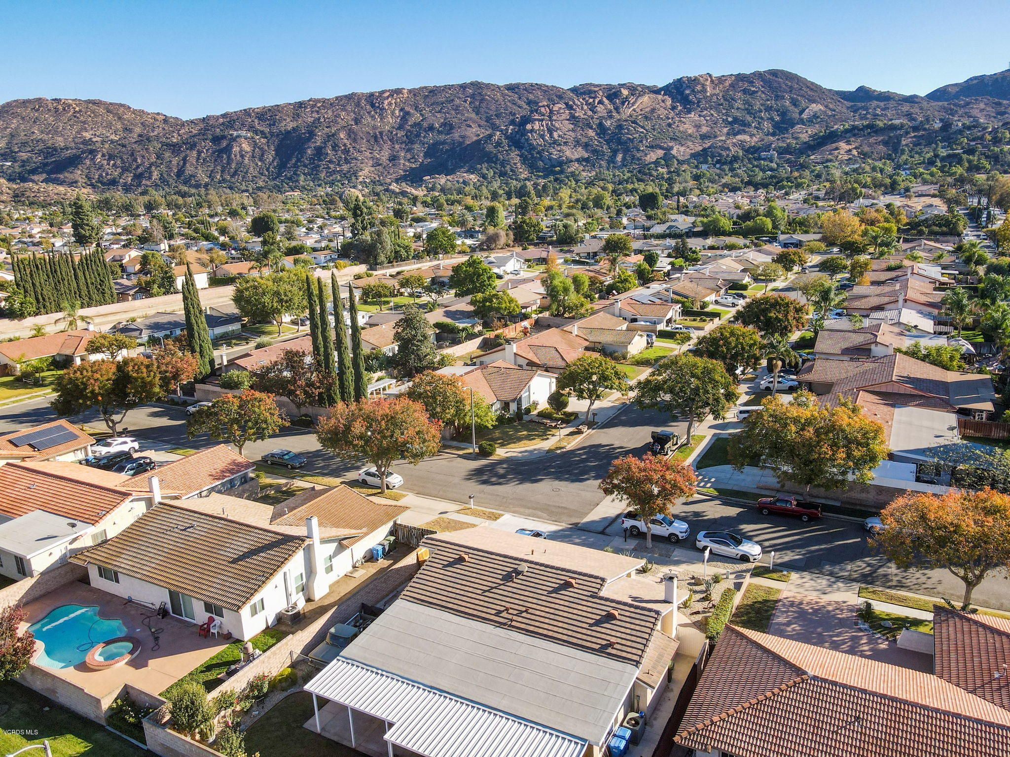 6116 Al Way Simi Valley, CA 93063 - Photo 54 of 55 an aerial view of residential houses and outdoor space