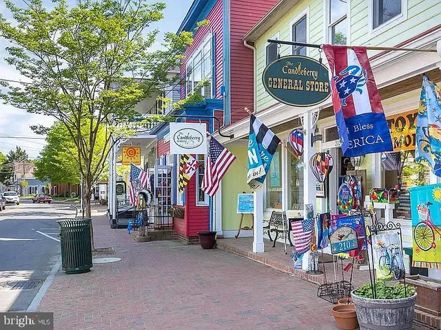 a view of street with shops