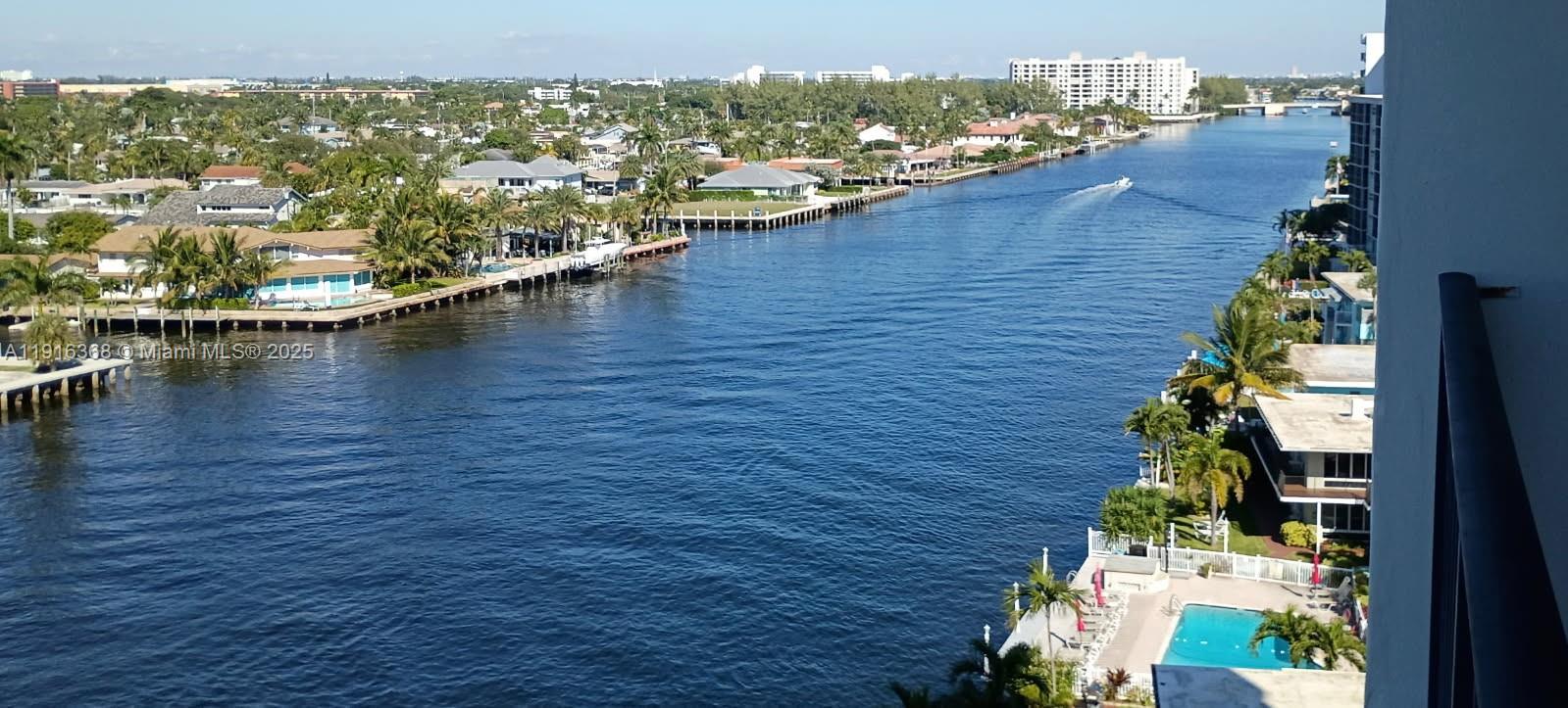 521 North Riverside Drive, Unit 907 Pompano Beach, FL 33062 - Photo 22 of 23 an aerial view of residential houses with outdoor space