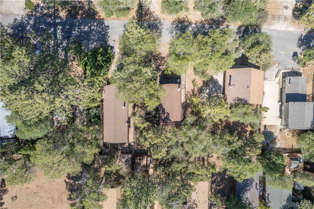 753 Maple Lane Sugarloaf, CA 92386 - Photo 7 of 42 an aerial view of a house with a yard and trees all around