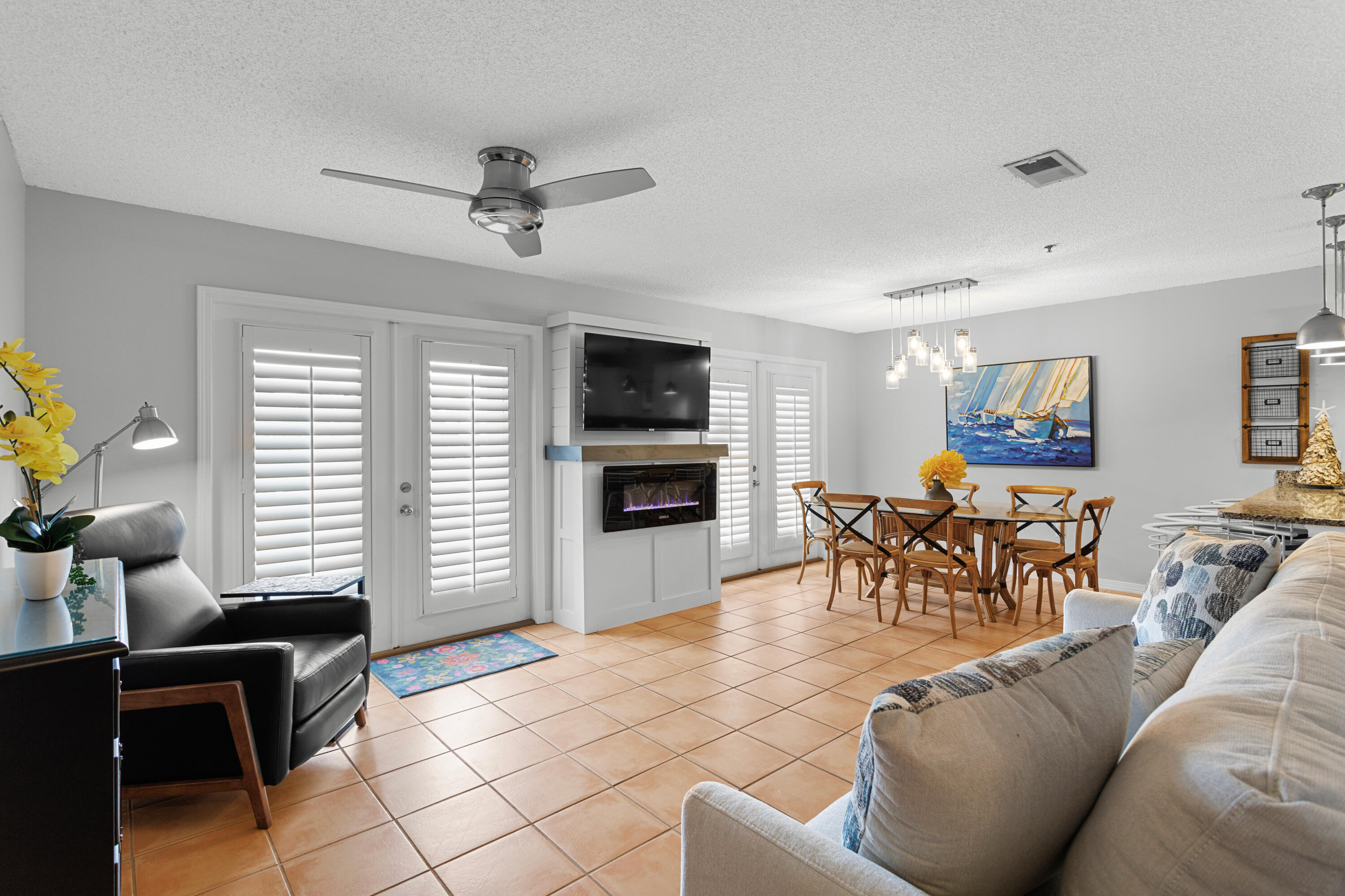 144 Spires Lane, Unit 114 Santa Rosa Beach, FL 32459 - Photo 7 of 18 living room features electric fireplace