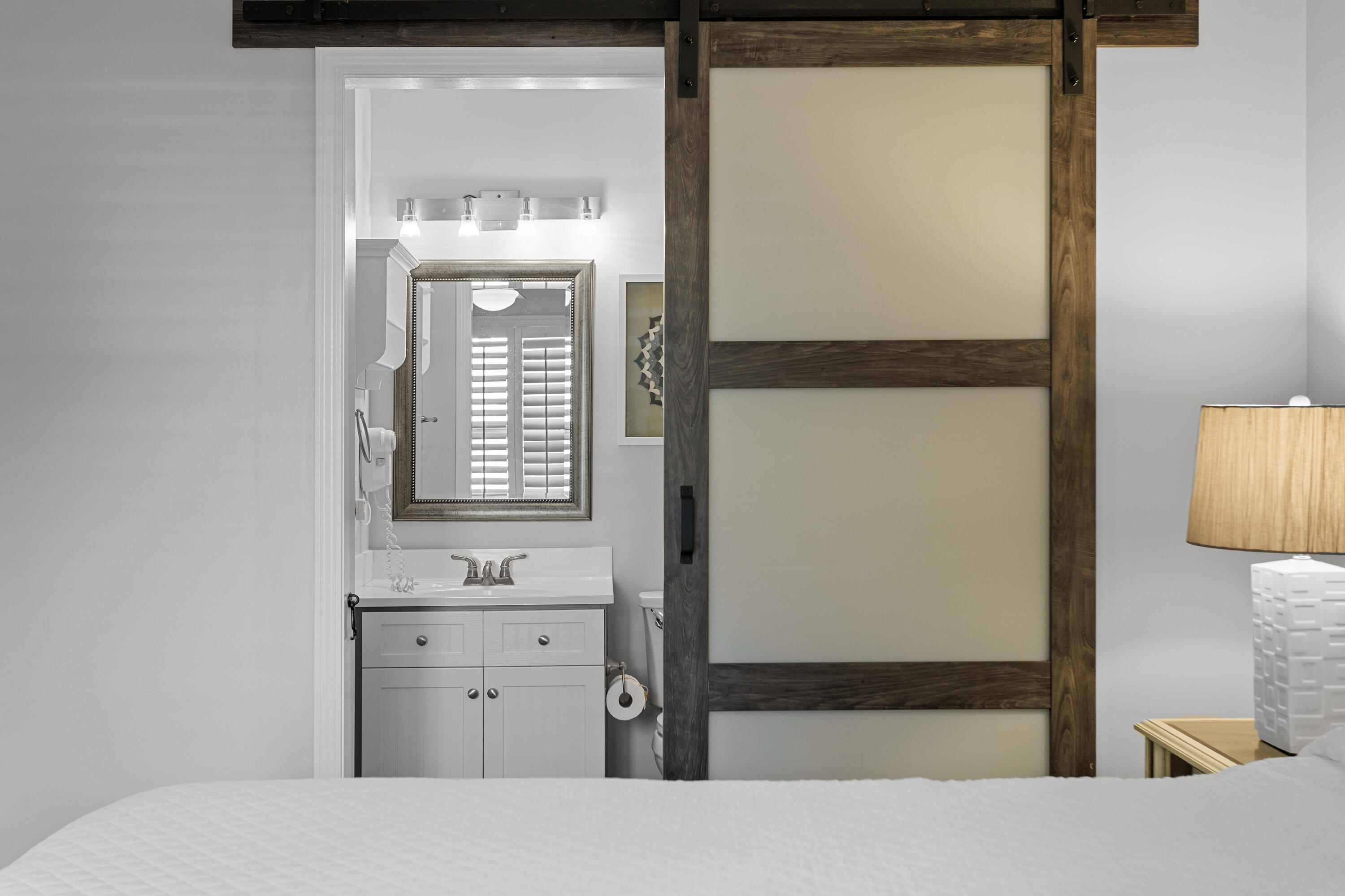 144 Spires Lane, Unit 114 Santa Rosa Beach, FL 32459 - Photo 10 of 18 Primary Bathroom - view from bed