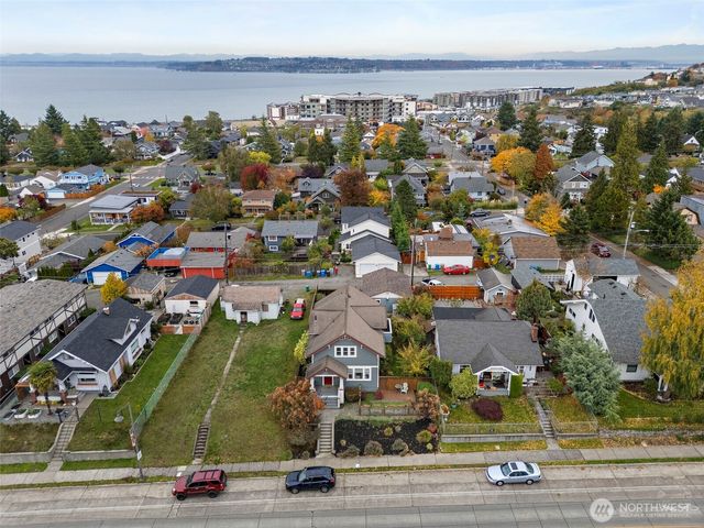 an aerial view of a city