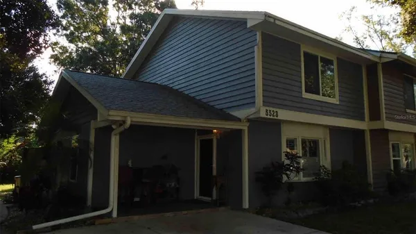 a front view of a house