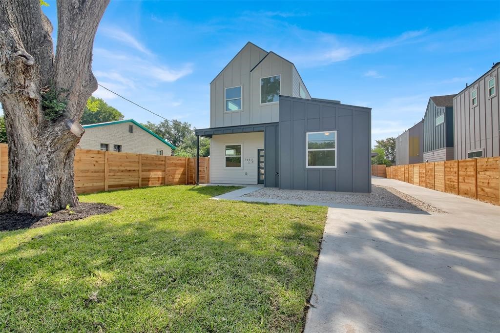 Home Pictured here is 7603 Carver, but is exact same build on a corner lot with a gated front yard for your pets.