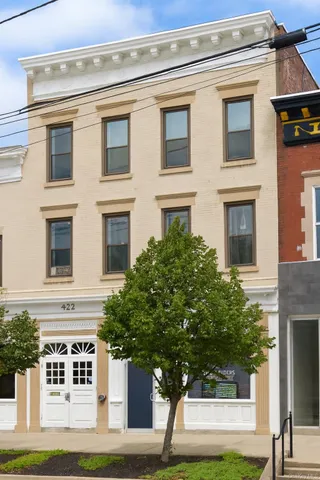 a front view of a building