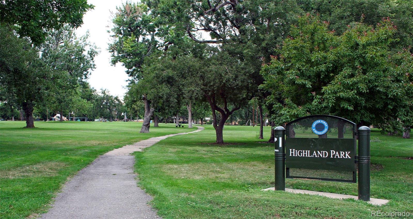 2958 Hooker Street Denver, CO 80211 - Photo 37 of 40 a view of a park with sign board and garden