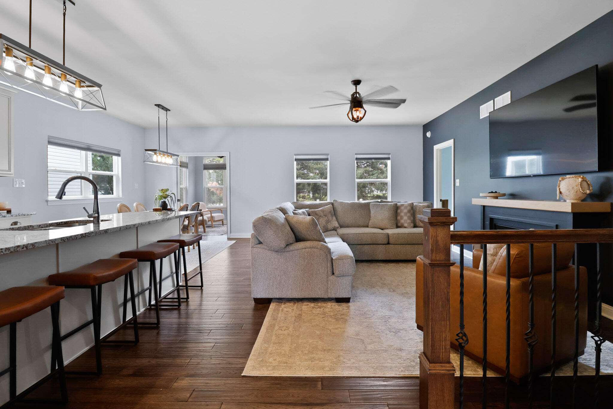 10188 Azalea Drive Crown Point, IN 46307 - Photo 8 of 29 a living room with furniture and a wooden floor
