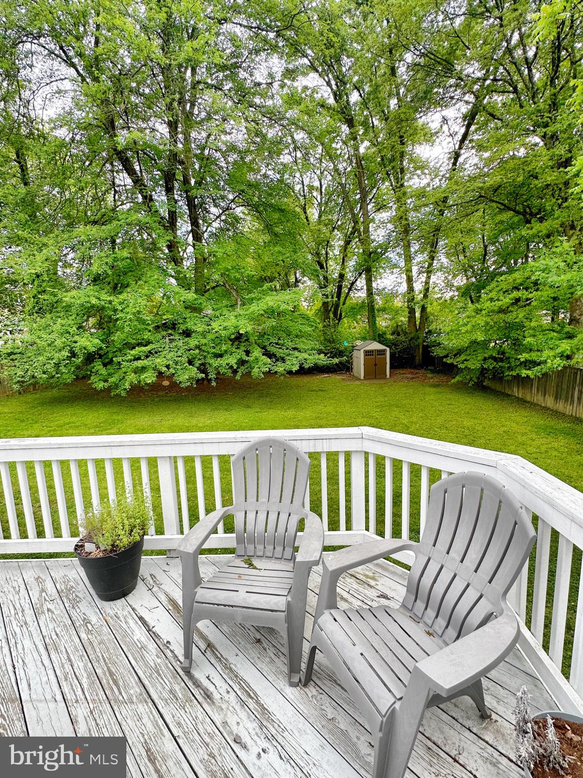 422 Old Courthouse Road Northeast Vienna, VA 22180 - Photo 10 of 25 Serene deck overlooking lush greenery.
