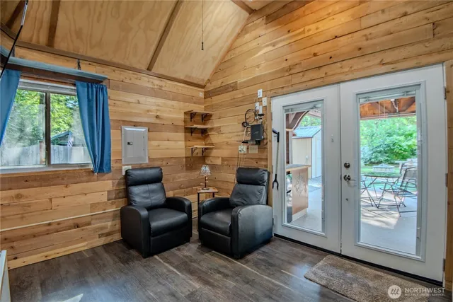 a view of outdoor space with seating space