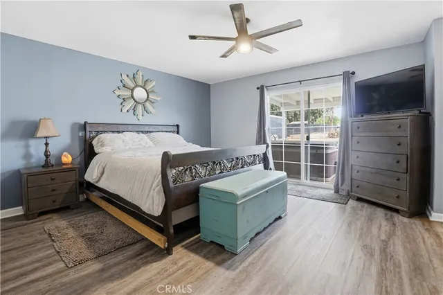 a view of a yard with a slide