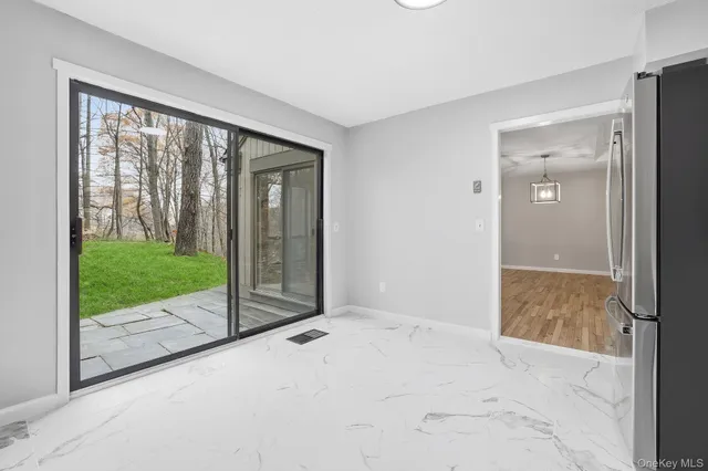 a view of an front door