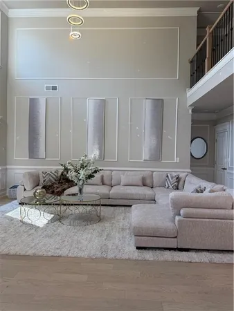 a bathroom with a sink vanity and a mirror