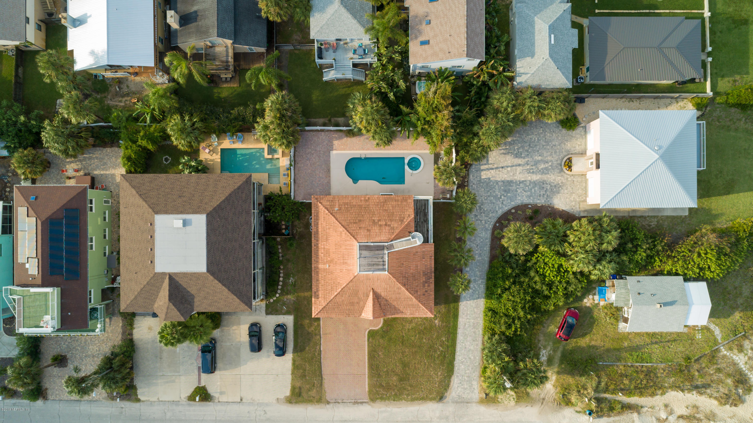 4 3rd Street St. Augustine, FL 32080 - Photo 47 of 47 an aerial view of a house with a yard and garden