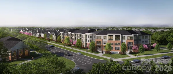 an aerial view of multiple house