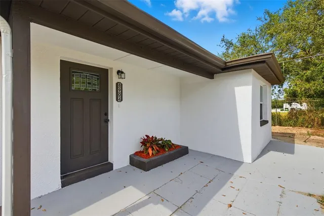 a backyard of a house