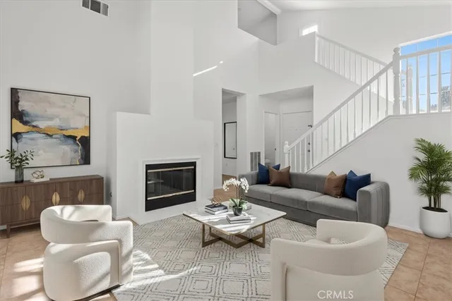 a view of a livingroom with a fireplace