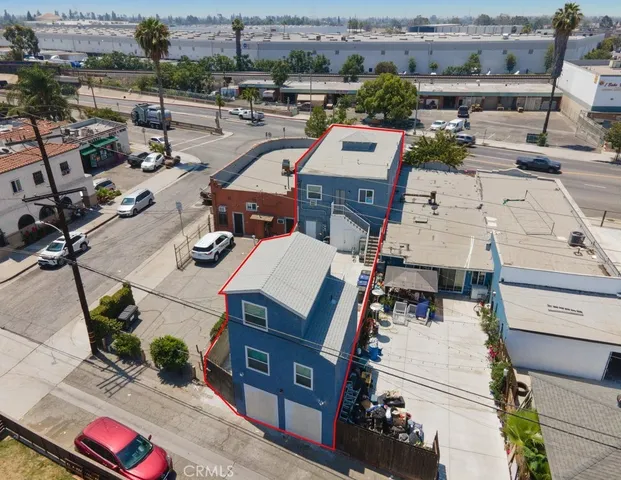 an aerial view of a city