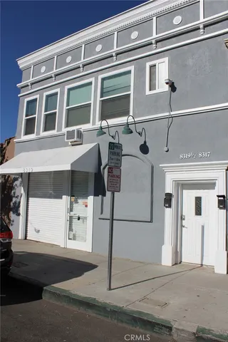 a front view of a building