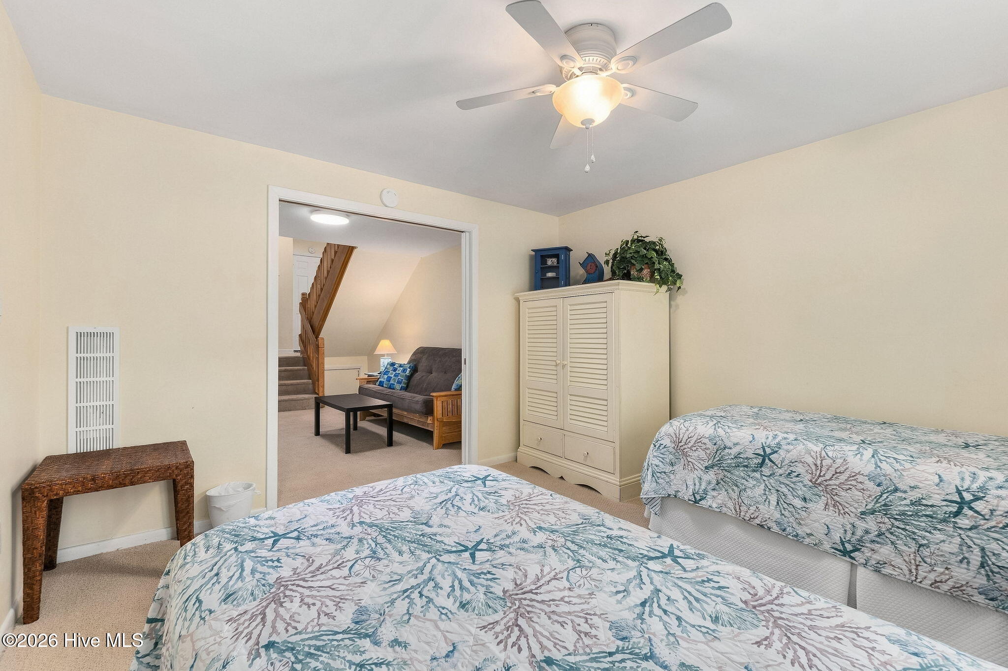 579 Coral Ridge Road Pine Knoll Shores, NC 28512 - Photo 33 of 67 Guest Bedroom w/ Double Bed
