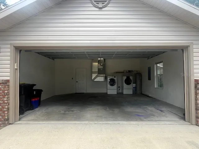 a view of a car garage
