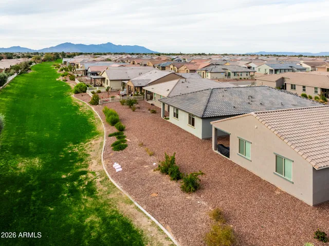 an aerial view of multiple house