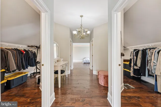 a view of a walk in closet