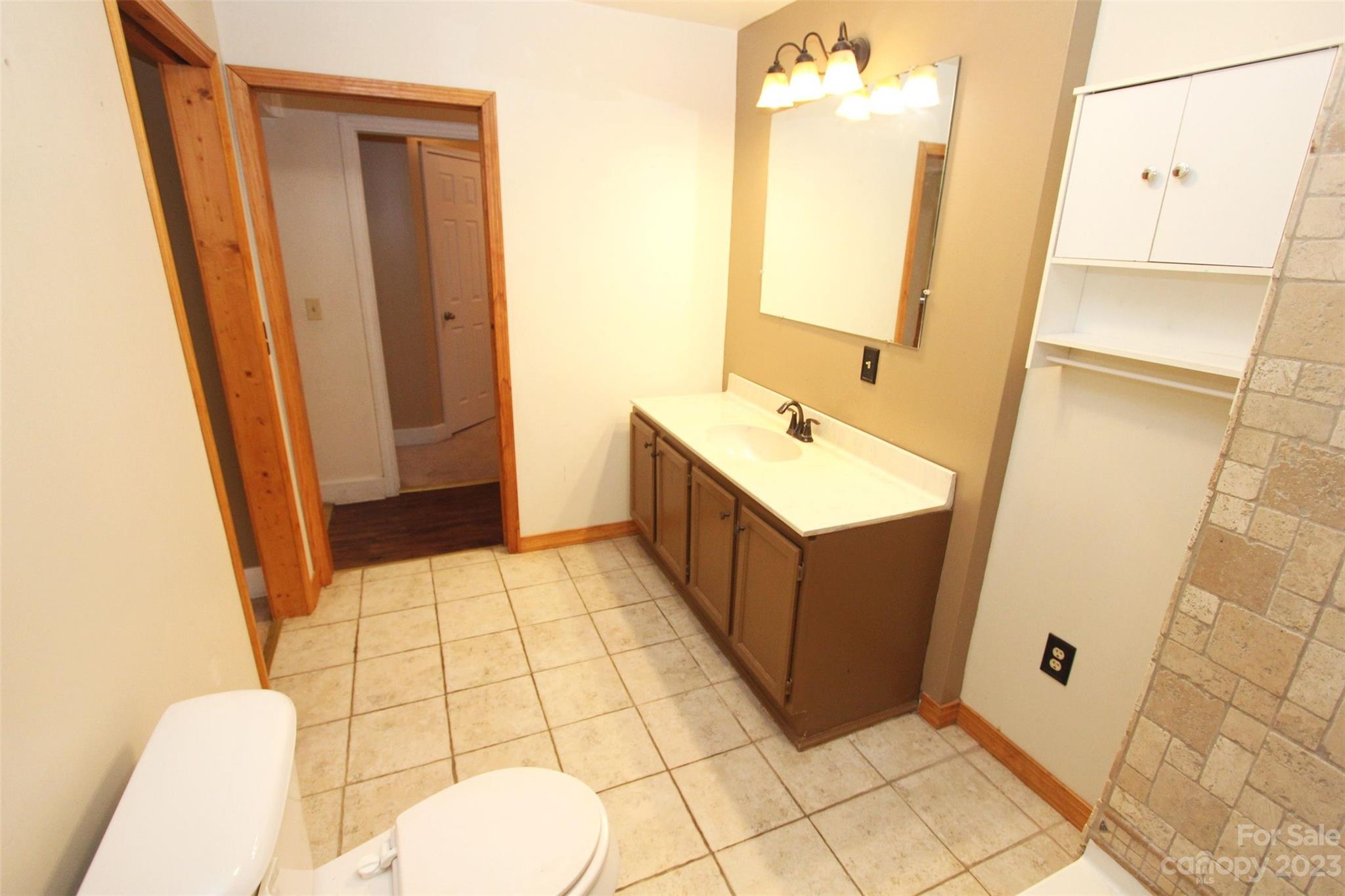 488 Savannah Road Peachland, NC 28133 - Photo 18 of 35 a bathroom with a sink a toilet and mirror