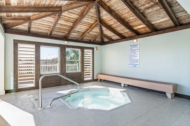 a living room with a large window