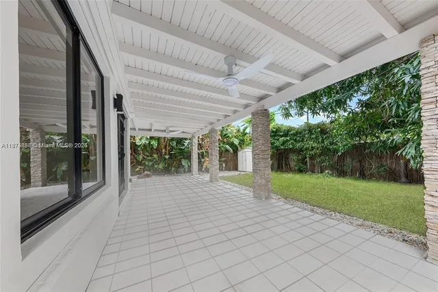 a house with yard and a garden