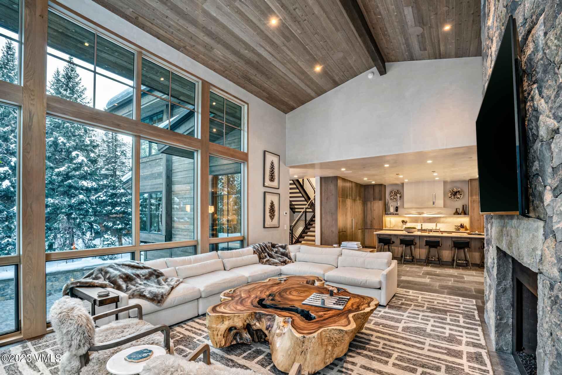 1033 Homestake Circle Vail, CO 81657 - Photo 5 of 30 a living room with furniture and a floor to ceiling window