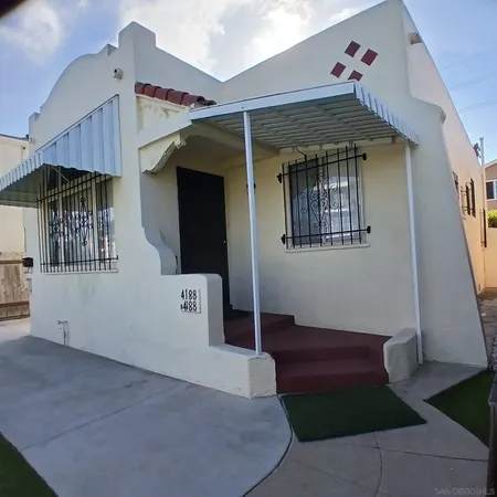 a front view of a house with entryway