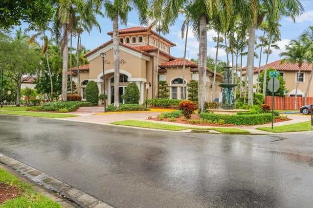 a view of a lake with a city
