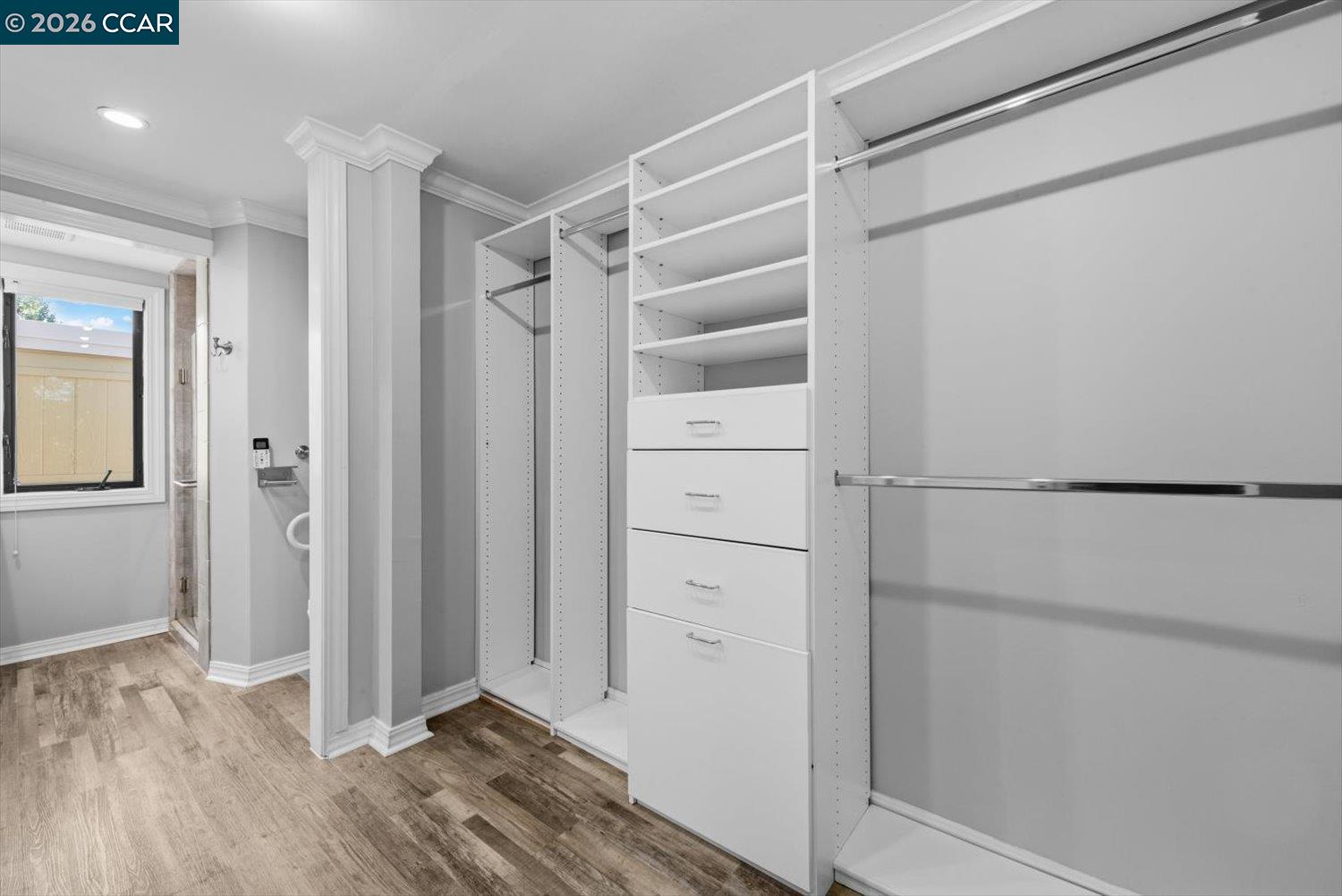 2741 Golden Rain Road, Unit 7 Walnut Creek, CA 94595 - Photo 42 of 60 a view of walk in closet with empty racks