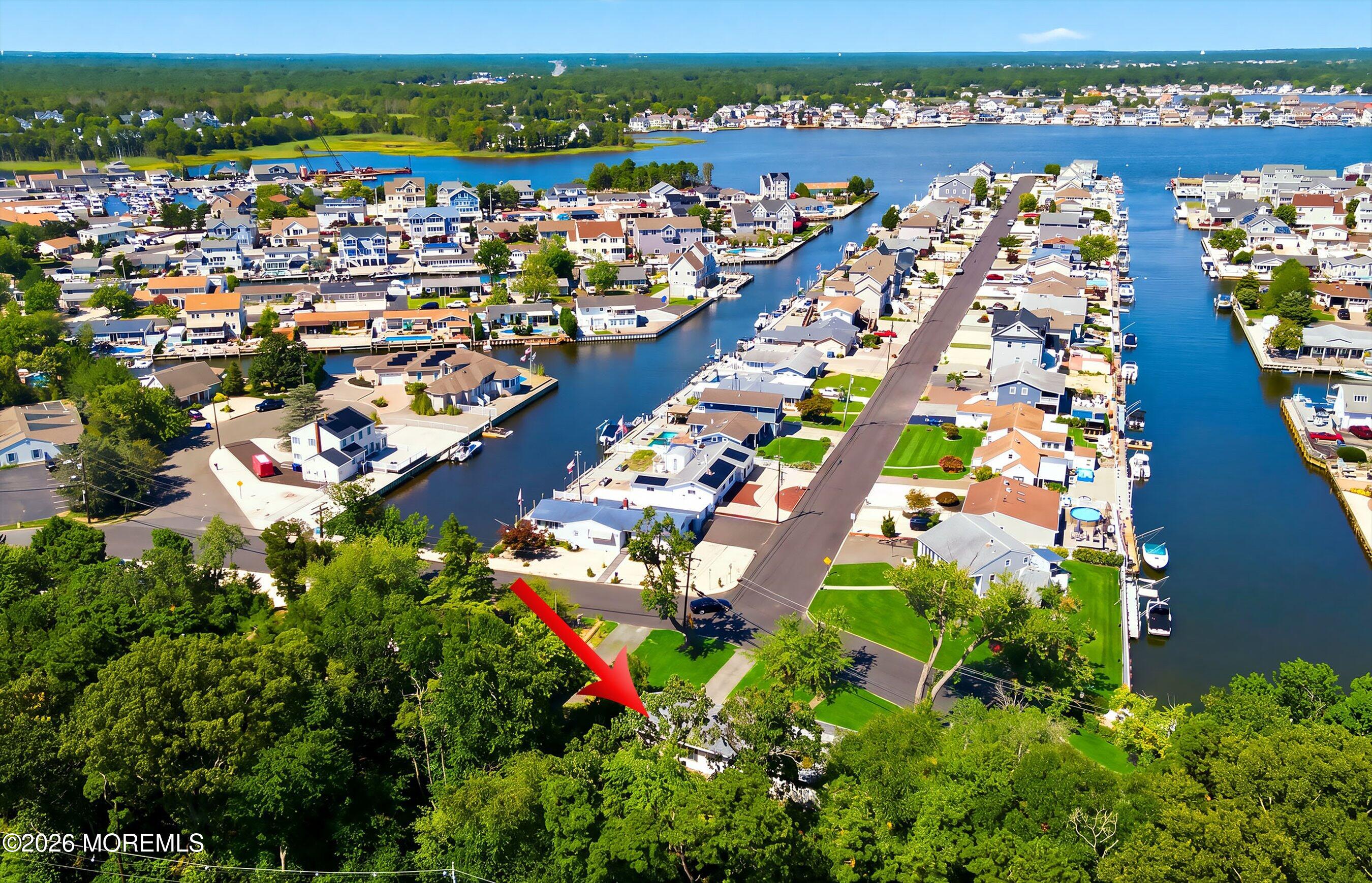 1817 Merrimac Drive Toms River, NJ 08753 - Photo 37 of 43 38-Rear Right Aerial 1 with Arrow