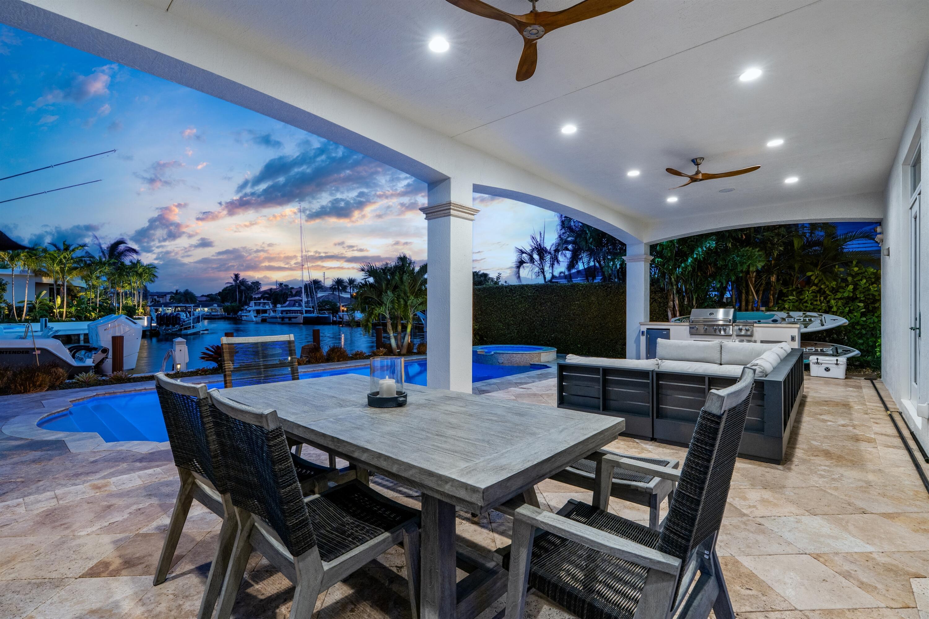 2320 Northeast 34th Court Lighthouse Point, FL 33064 - Photo 42 of 60 PATIO_ANGLE_RIGHT_SUNSET