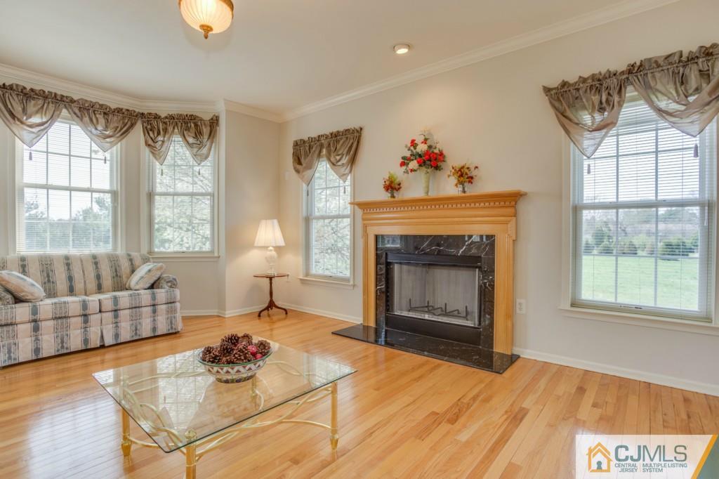 85 Sharon Road Robbinsville, NJ 08691 - Photo 3 of 25 a living room with furniture window and a fireplace